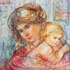 Mother and Daughter Edna Hibel Diamond Painting