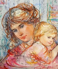 Mother and Daughter Edna Hibel Diamond Painting