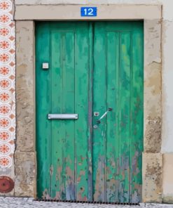 Old Green Door Diamond Painting