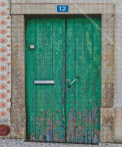 Old Green Door Diamond Painting