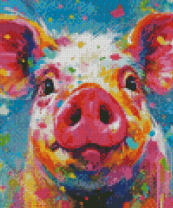 Pig Abstract Diamond Painting