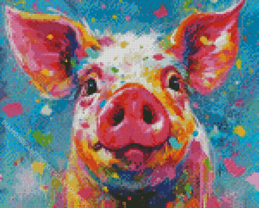 Pig Abstract Diamond Painting