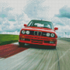 Red BMW E30 on Road Racing Diamond Painting