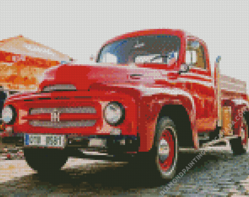 Red International Harvester Diamond Painting