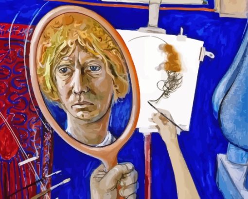 Self Portrait In Studio Brett Whiteley Diamond Painting