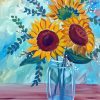 Sunflowers In Mason Jar Diamond Painting