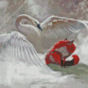 Swans and Red Fox Diamond Painting