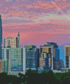 Texas Austin Skyline Diamond Painting