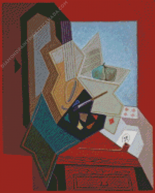 The Painters Window by Juan Gris Diamond Painting