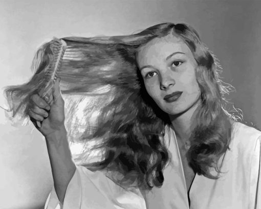 Veronica Lake Brushing Her Hair Diamond Painting