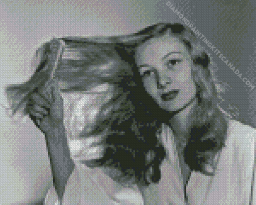 Veronica Lake Brushing Her Hair Diamond Painting