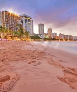 Waikiki Beach Hawaii Diamond Painting