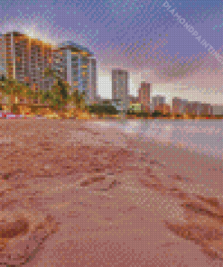 Waikiki Beach Hawaii Diamond Painting