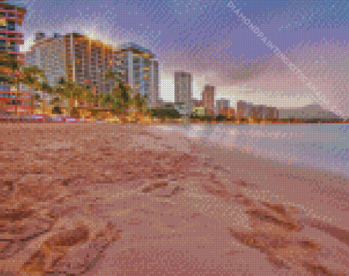 Waikiki Beach Hawaii Diamond Painting