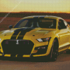 Yellow Ford Mustang Car Diamond Painting