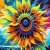 Abstract Sunflower Diamond Painting