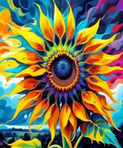 Abstract Sunflower Diamond Painting