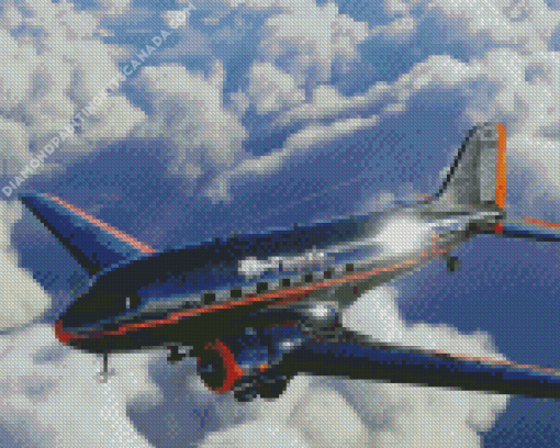 Aeroplane Douglas C 47 Skytrain Diamond Painting