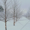 Birch Trees in Winter Diamond Painting