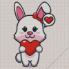 Cartoon Bunny Holding Heart Diamond Painting