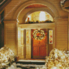 Christmas Door At Night Diamond Painting