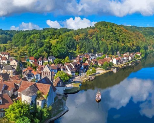 Dordogne Landscape Diamond Painting