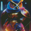 Futurism Owl Warrior Diamond Painting