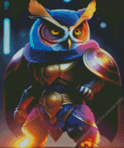 Futurism Owl Warrior Diamond Painting