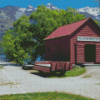 Glenorchy Wharf and Red Shed Diamond Painting