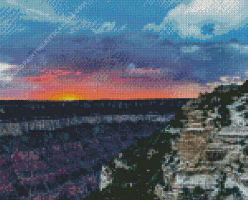 Grand Canyon North Rim At Sunset Diamond Painting