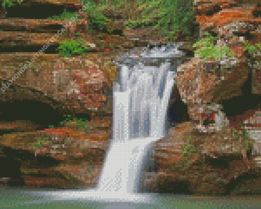 Hocking Hills State Park Waterfalls Diamond Painting