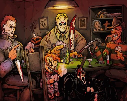 Horror Poker Players Diamond Painting