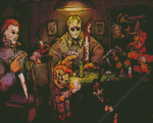 Horror Poker Players Diamond Painting