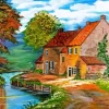 House And River Diamond Painting