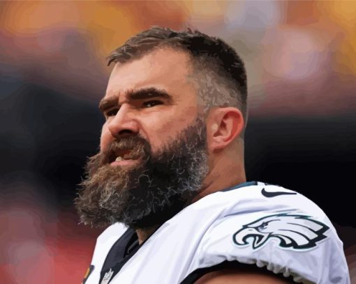 Jason Kelce Eagles Team Player Diamond Painting