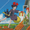 Kikis Delivery Service Anime Diamond Painting