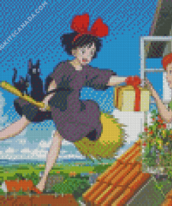 Kikis Delivery Service Anime Diamond Painting