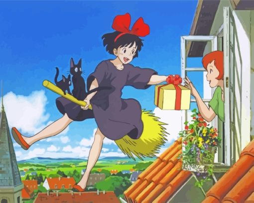 Kikis Delivery Service Anime Diamond Painting