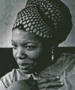 Maya Angelou Monochrome Diamond Painting