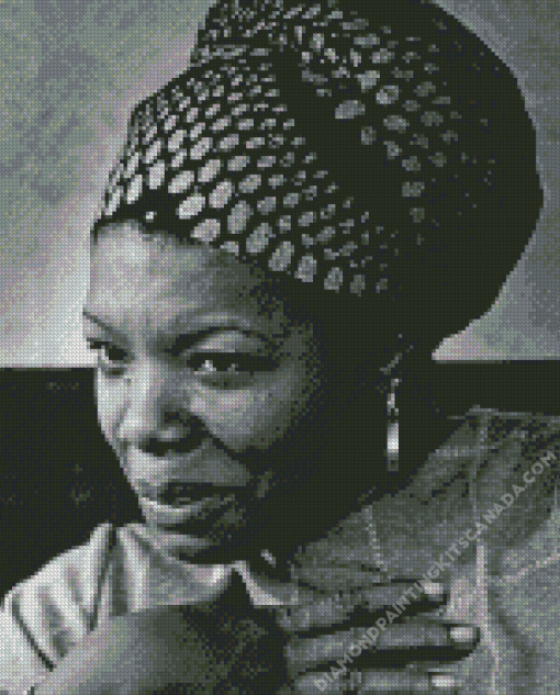 Maya Angelou Monochrome Diamond Painting