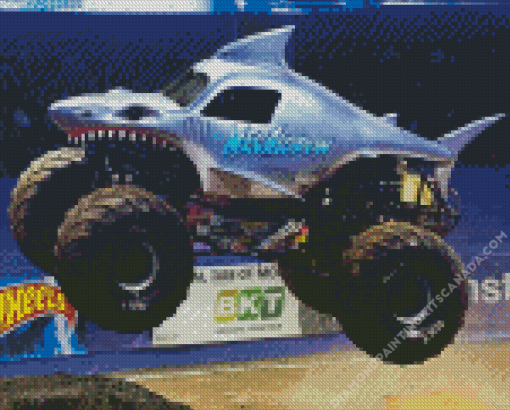 Megalodon Monster Truck Diamond Painting