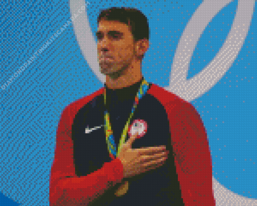 Michael Phelps American Swimmer Diamond Painting