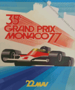 Monaco Grand Prix Racing Poster Diamond Painting