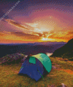 Mountain Campsite Diamond Painting