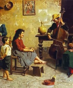 Musica Rustica by Eugenio Zampighi Diamond Painting