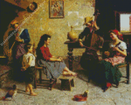 Musica Rustica by Eugenio Zampighi Diamond Painting