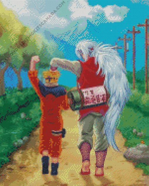 Naruto And Jiraiya Narutopedia Diamond Painting