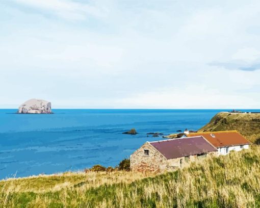 North Berwick Scotland Bass Rock Diamond Painting