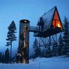 Norwegian Pan Treetop Cabin Diamond Painting