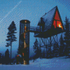 Norwegian Pan Treetop Cabin Diamond Painting